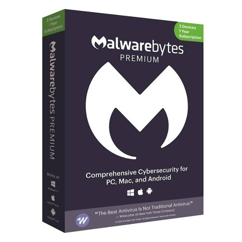 Malwarebytes Premium (3 devices 1 year) - Antivirus