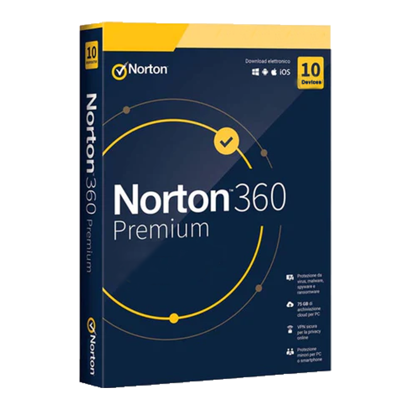 Norton 360 Premium (10 devices 1 year) - Antivirus
