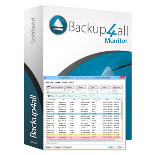 Monitor Backup4all - System Utilities