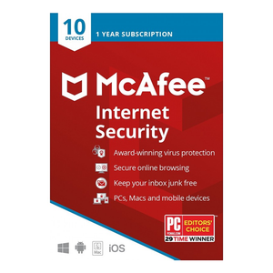 McAfee Internet Security (10 dispositivi, 1 anno) - Antivirus